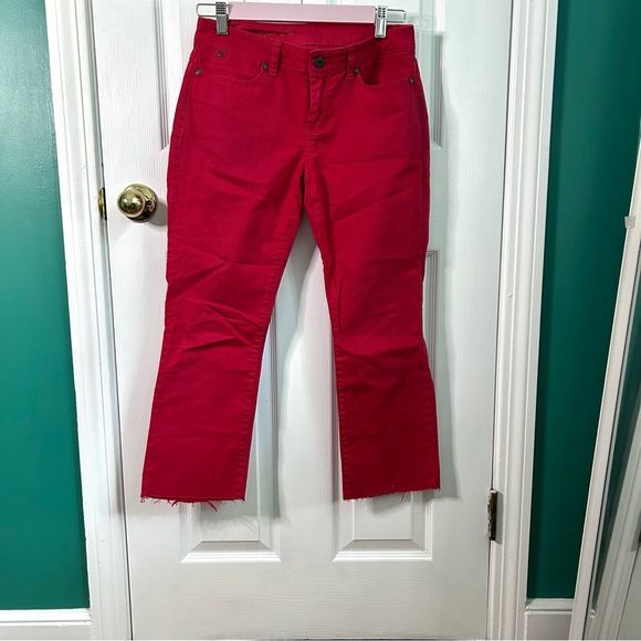Talbots Red Signature Crop Flare Jeans 26 size 2 - Picture 4 of 5